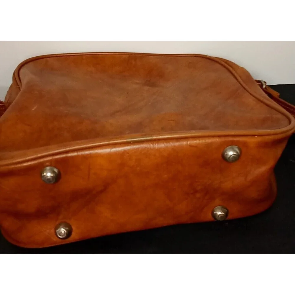 VTG Seward Luggage Brown Leather shoulder bag made‎ In U.S.A